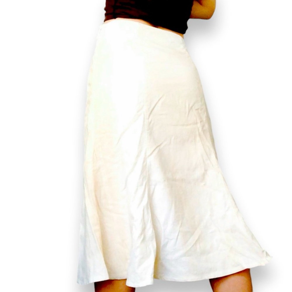 Vintage Giorgio Armani 100% Silk Skirt Slip Side Zip